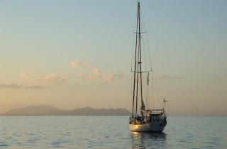 Lone Sailboat, Bahia Santa Maria