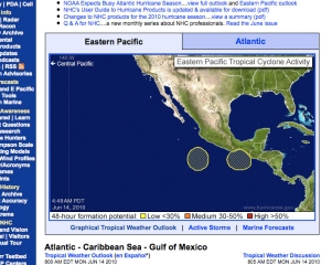 Two potential hurricanes in southern Mexico--according to NOAA