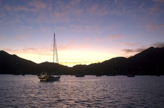 Sunset at Anchorage, Bahia Santa Maria.